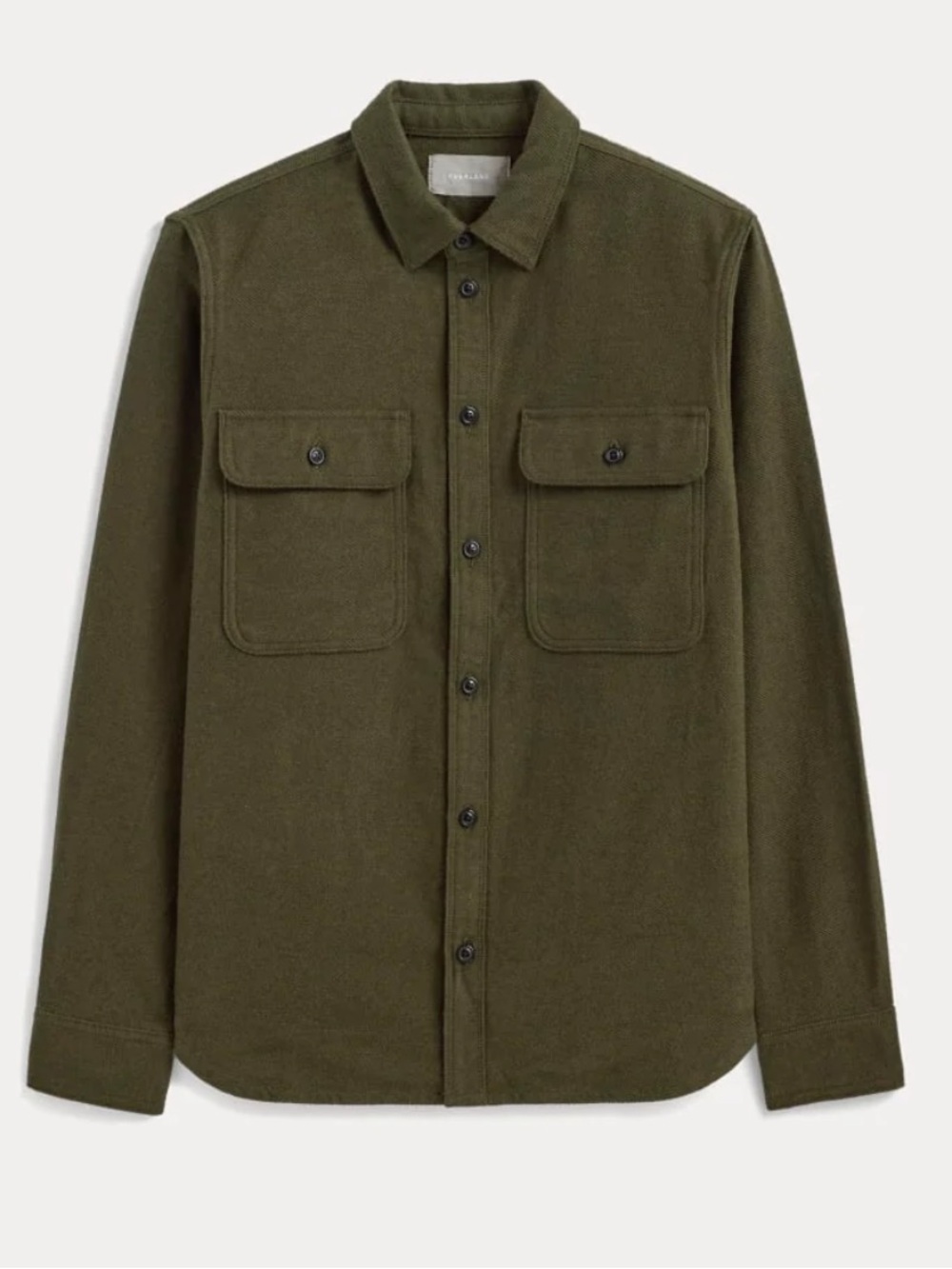 Everlane Olive Green Wool-Blend Overshirt